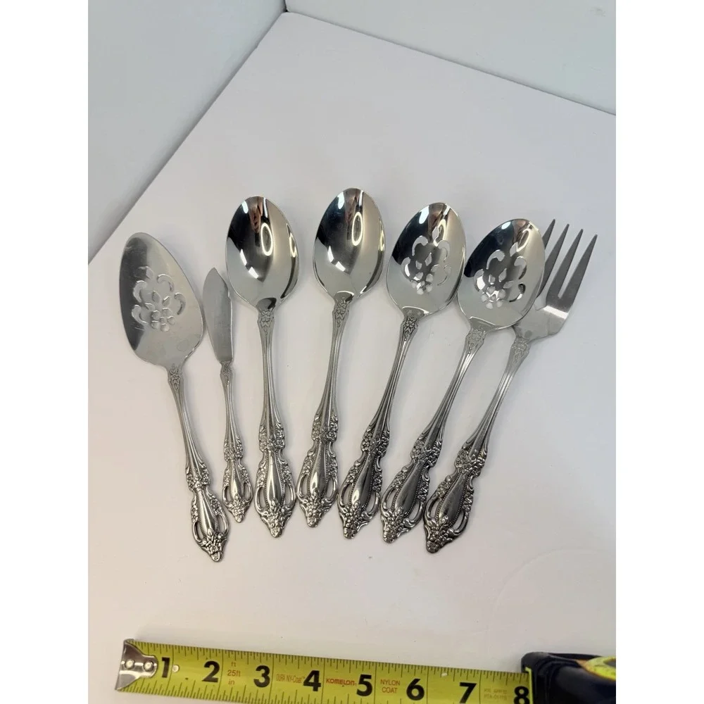 Oneida Raphael Set 7 Serving Pieces Distinction Deluxe Stainless Flatware